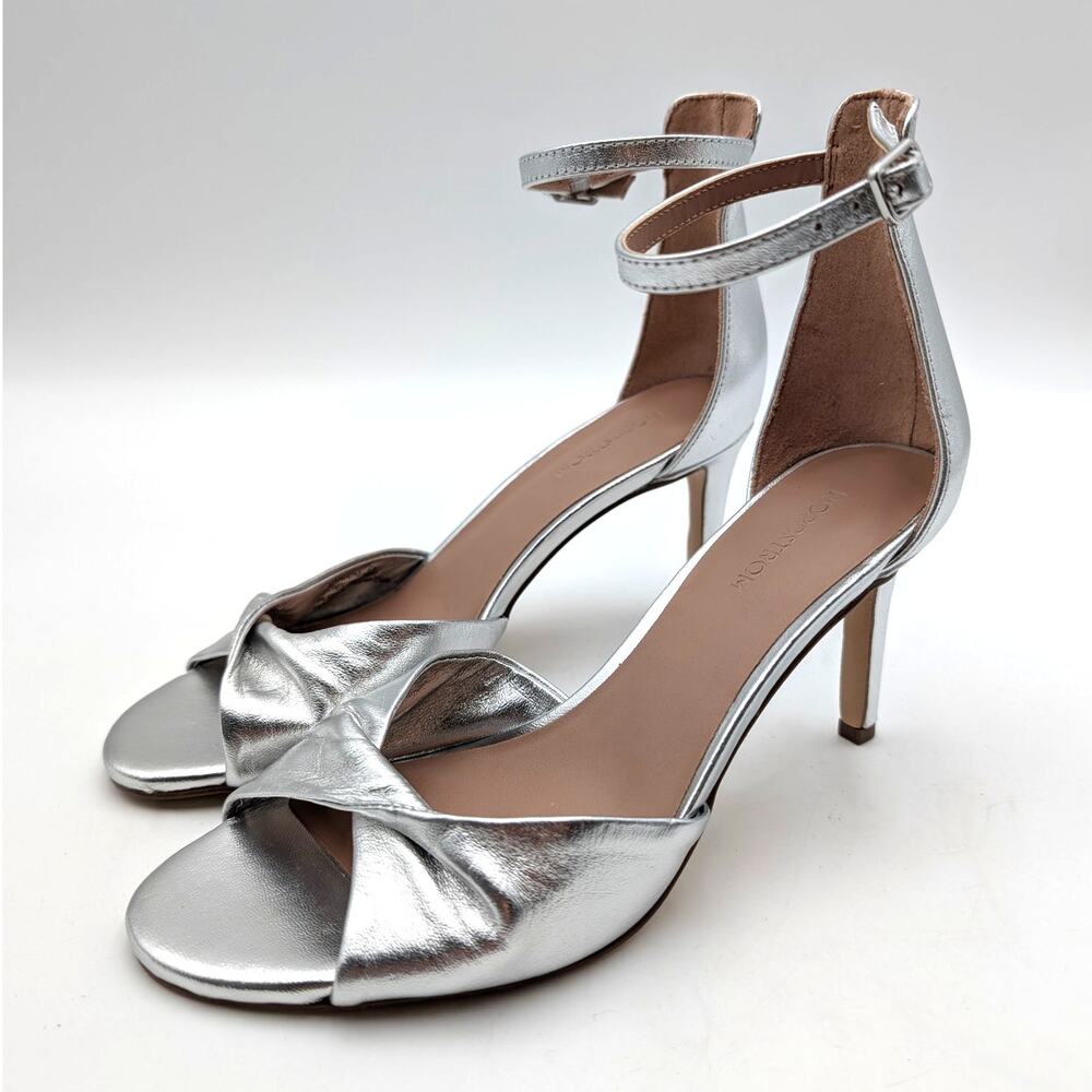 Nordstrom Anders Ankle Strap Sandal Women's Silver Metallic Size US6M EU36